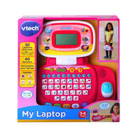 Vtech Tote 'n Go Laptop Pink Kids Educational Computer Learning  -WORKS!
