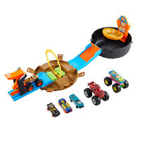 Hot Wheels Monster Truck Stunt Tire With 3 Monster Truck & 3 Diecast